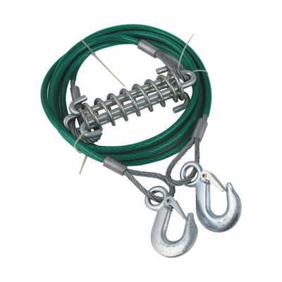 Hoge sterkte herstel aanhanger staal auto sleeptouw band met 2 veiligheid haken sleep
