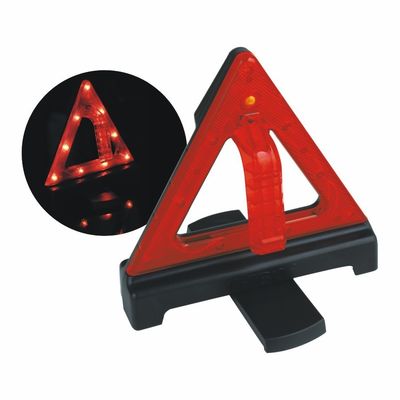 Verkeersveiligheid flitsende LED waarschuwing driehoek gemakkelijk te hanteren en te monteren voor auto noodgeval
